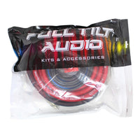 FULL TILT, Red / Black, 0ga Amp wiring kit