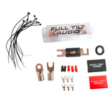 FULL TILT, Red / Black, 0ga Amp wiring kit